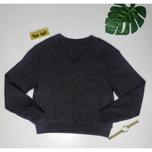 Vneck Fleece Sweatshirt